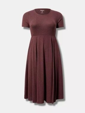 Torrid Super Soft Plush Skater Midi Dress Size 2